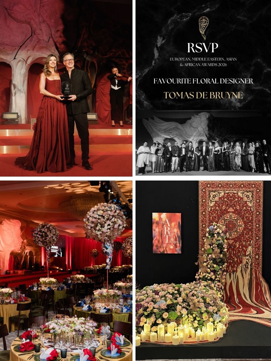 Tomas De Bruyne Winning the Favourite Floral Designer Award at RSVP Gala Night