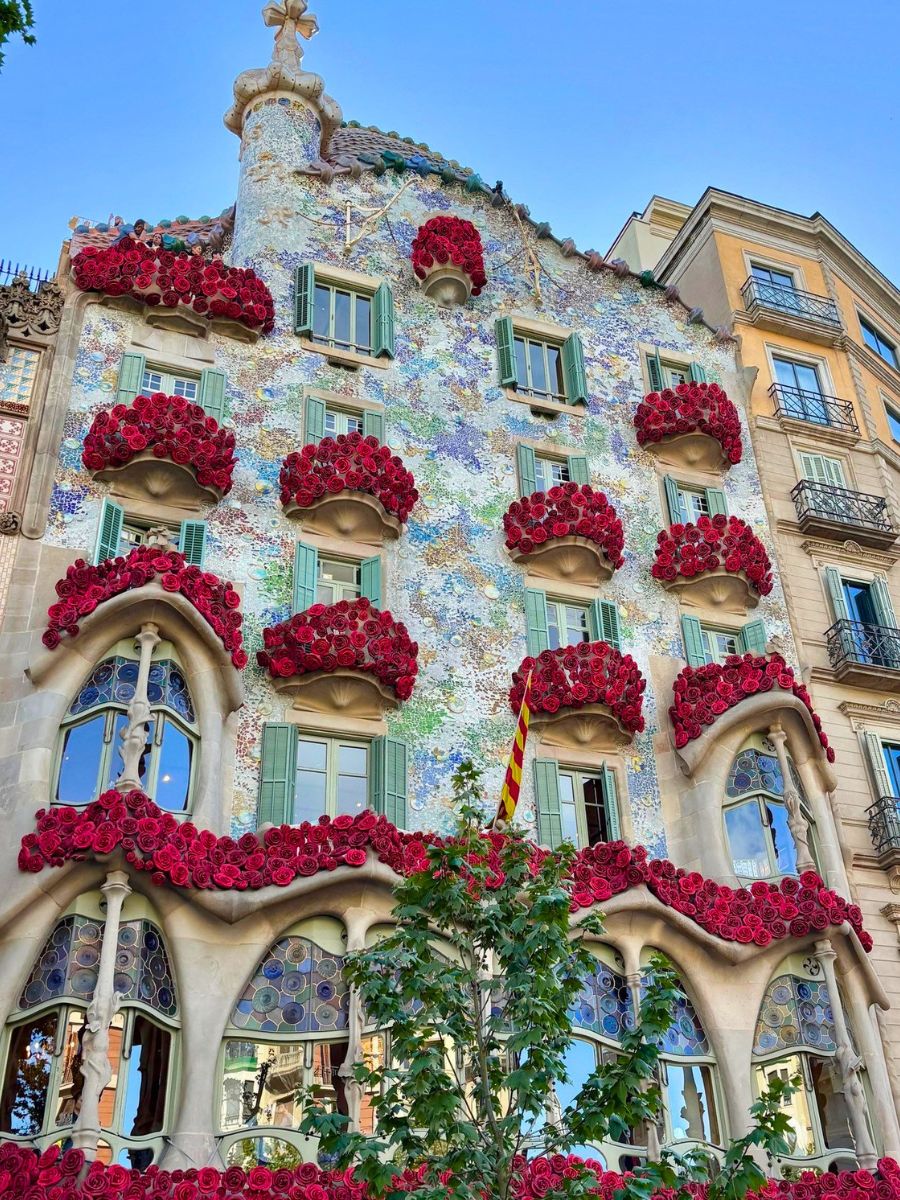 Sant Jordi Day in the Streets of Barcelona