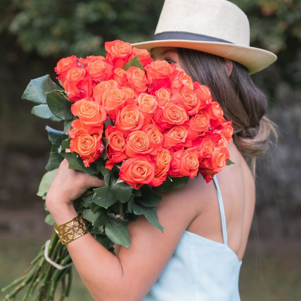 Orange Ecuadorian roses