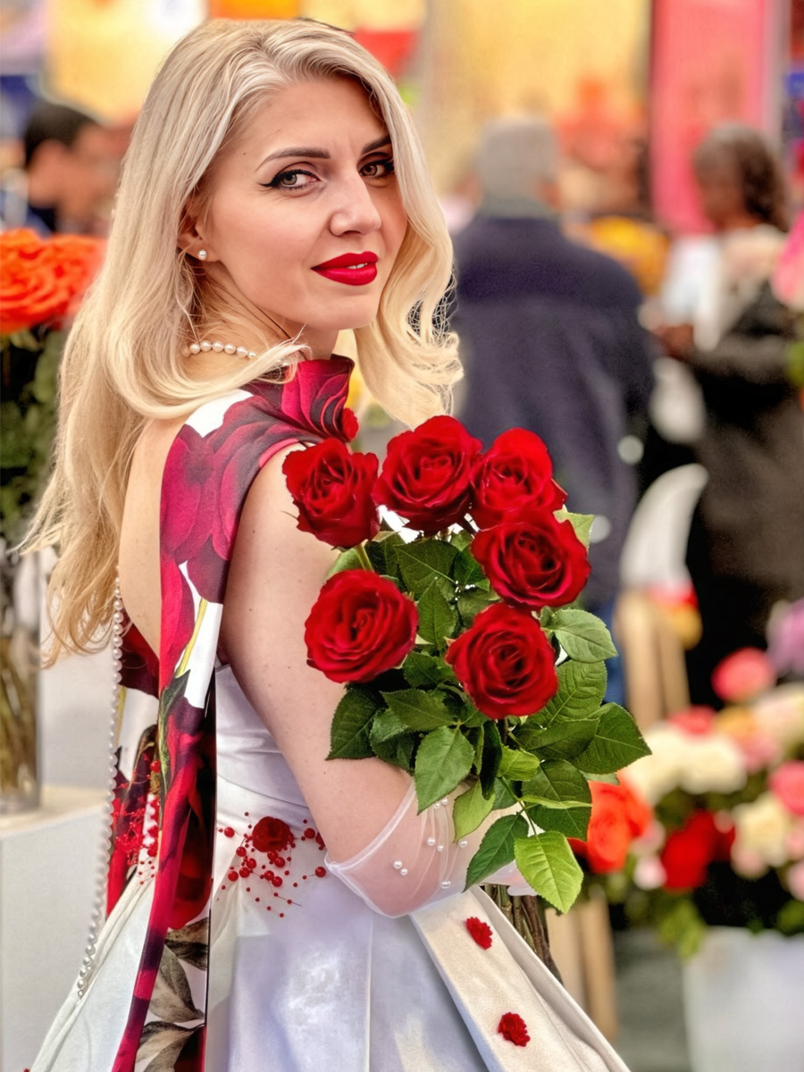Alina Neacsa carry Rose Madam Red United Selections