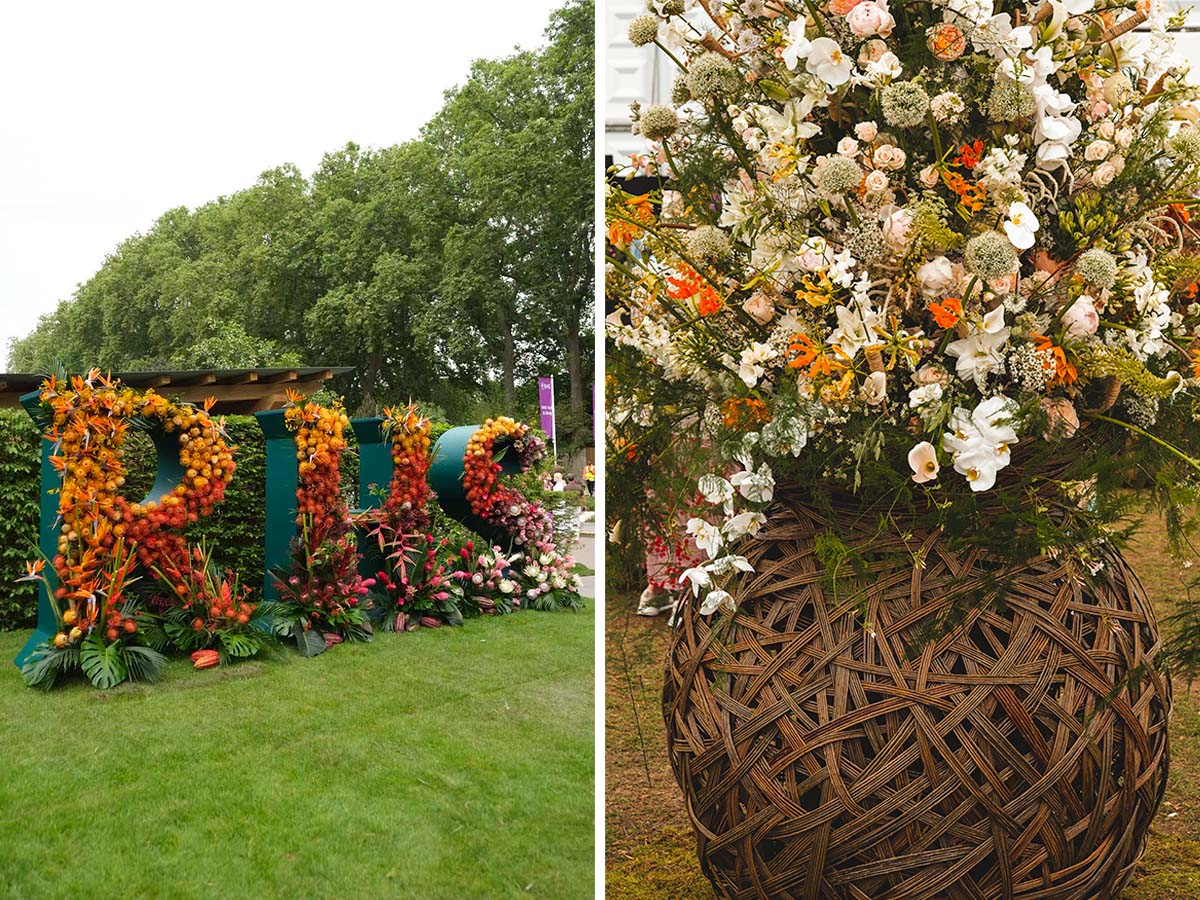 RHS Chelsea Flower Show letters and design