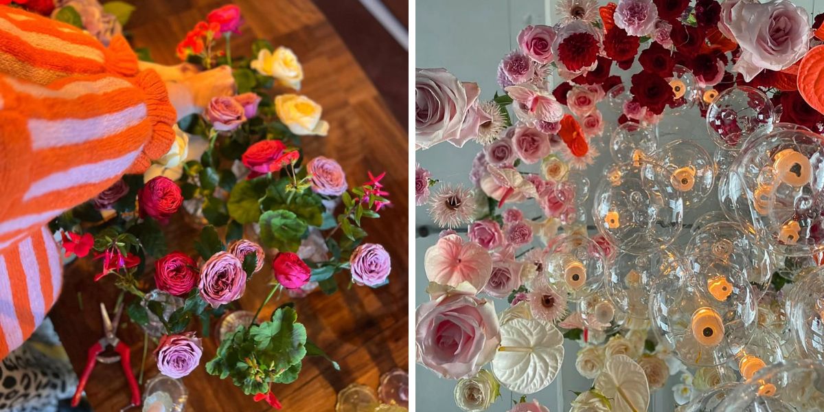Chandeliers and designs with flowers by UFLO Chandeliers and designs with flowers by UFLO