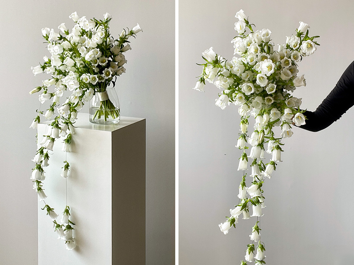 Campanula bridal bouquet by flosonthefolk