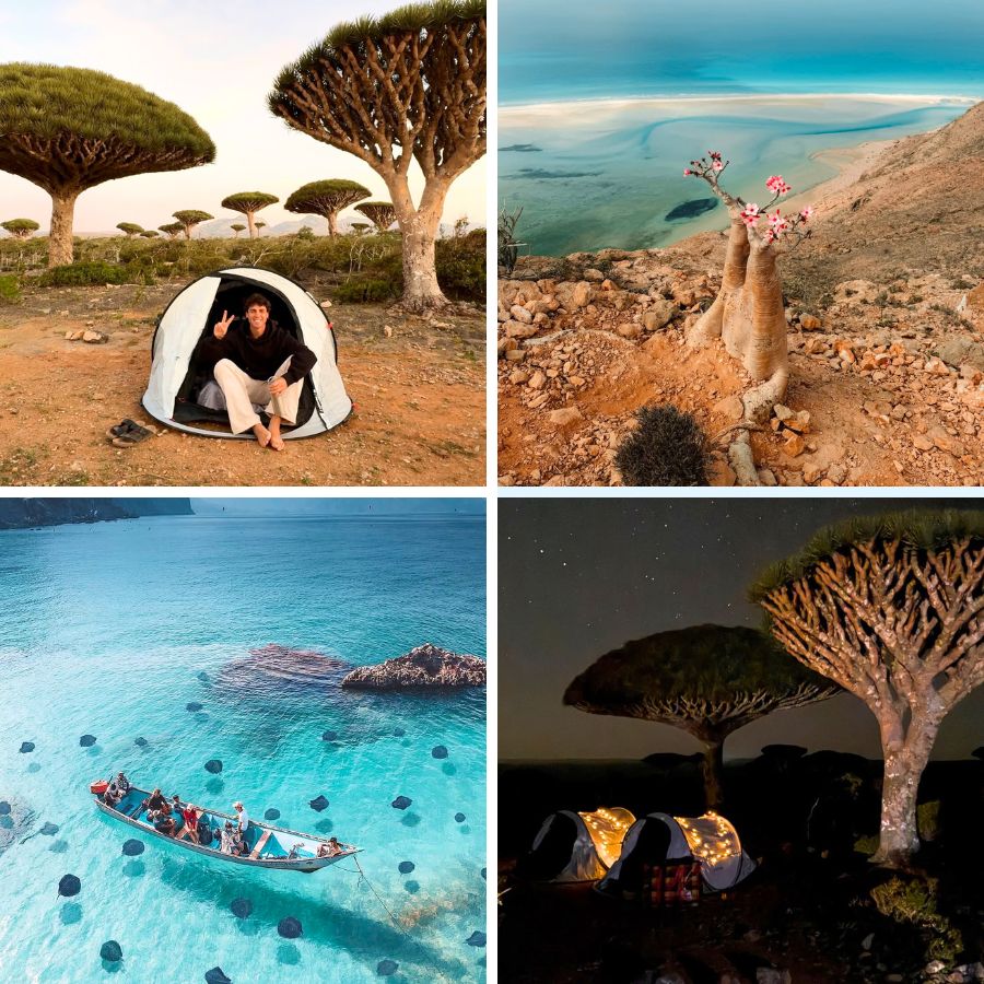 Day and night views of Socotra