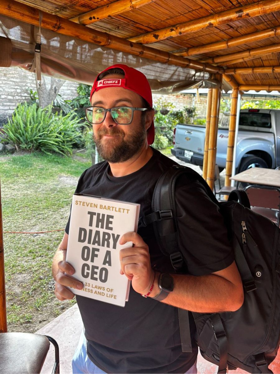 Pedro Borja with a book Pedro Borja with a book