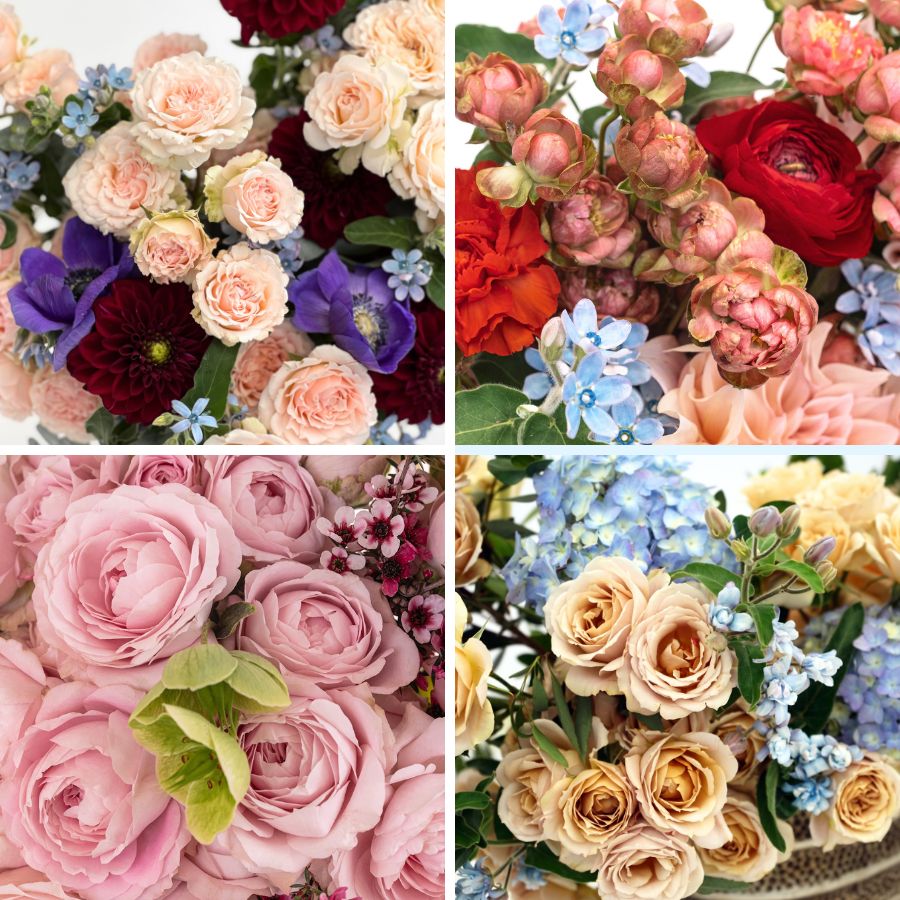 Spray roses in floral designs by Alexandra Farms