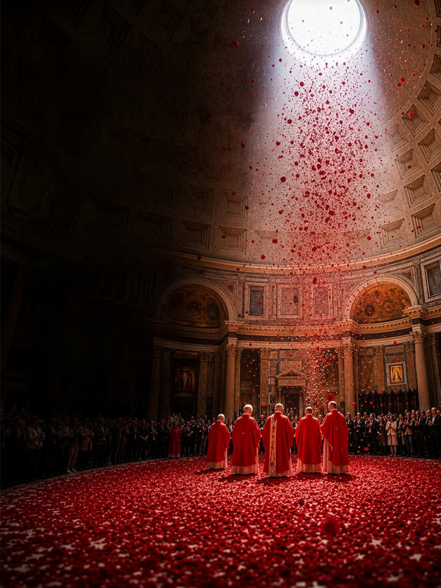 Pentecost Pantheon Rose Petals Vatican