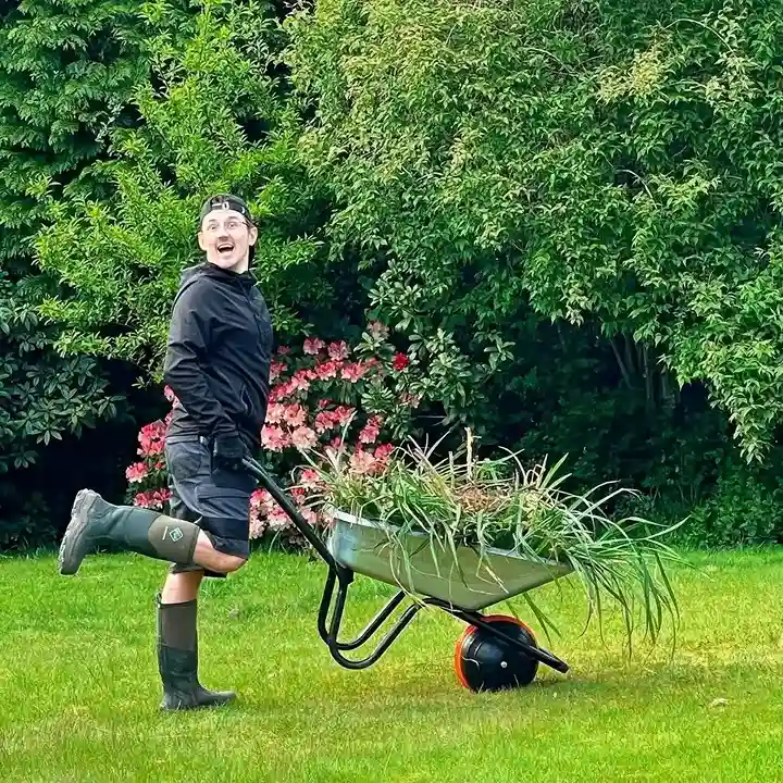 Weeding a garden