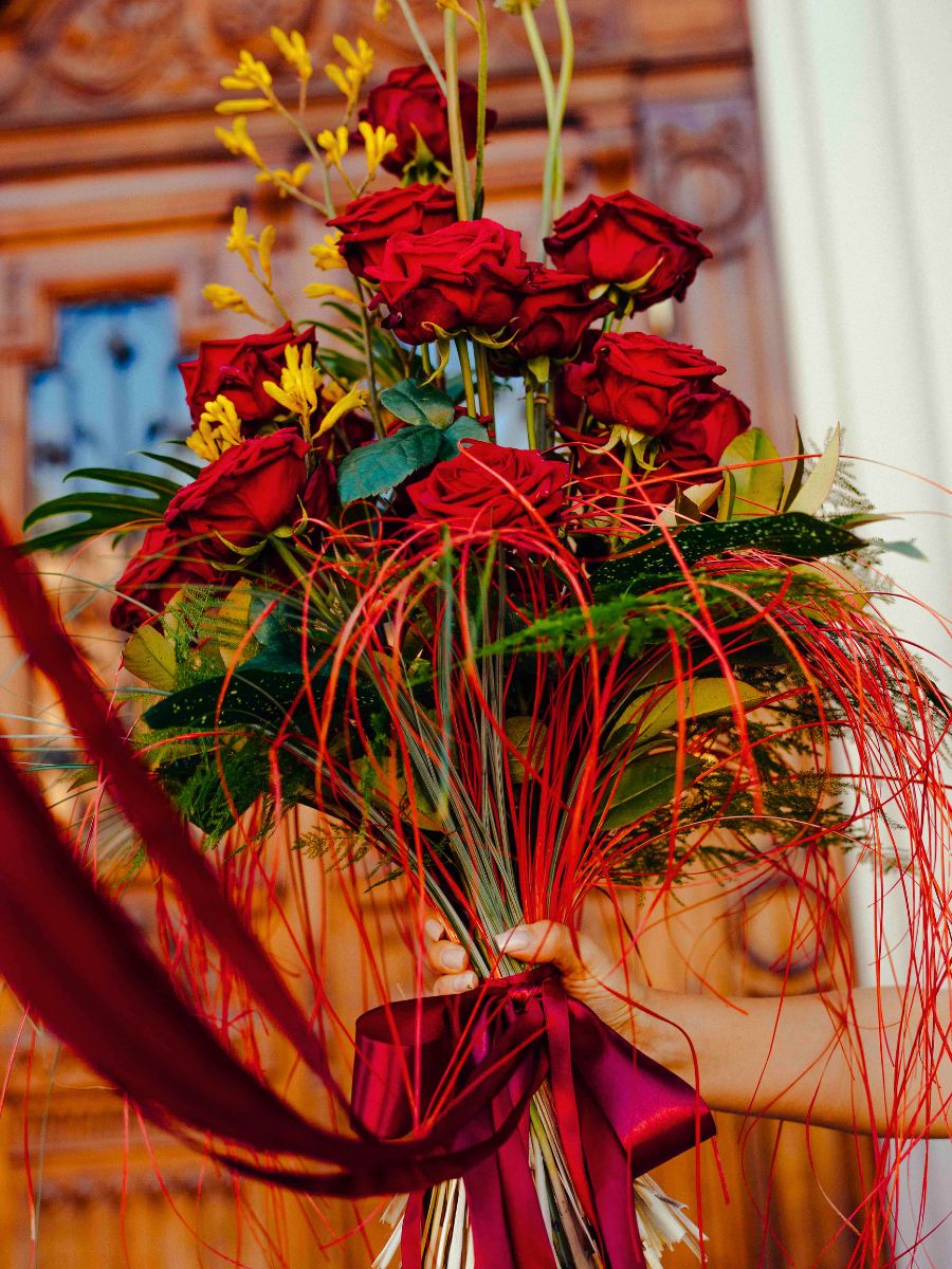 Graduation bouquet with Rose Red Naomi from Porta Nova by Sanita Cipruse