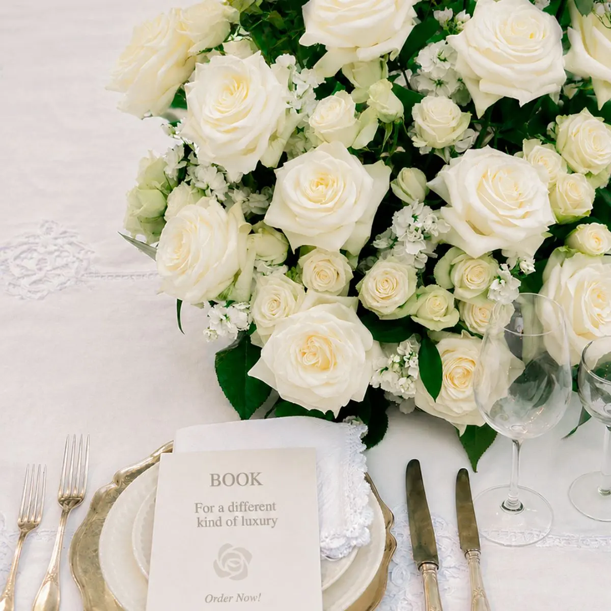White roses for a wedding featured