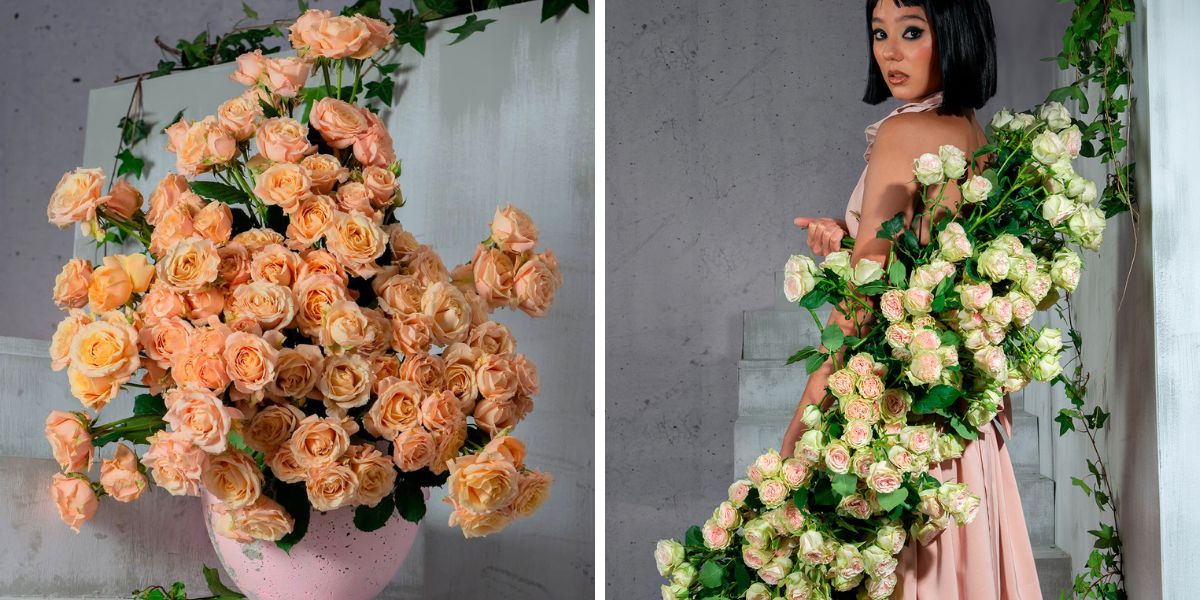 Colorful spray roses by Alma