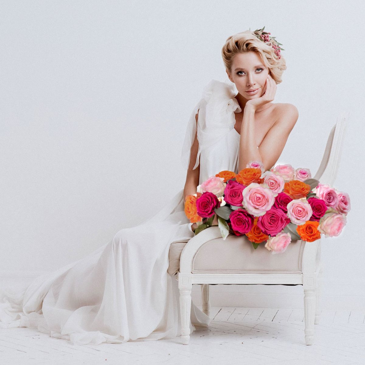 Colorful tropical bouquets by Star Roses