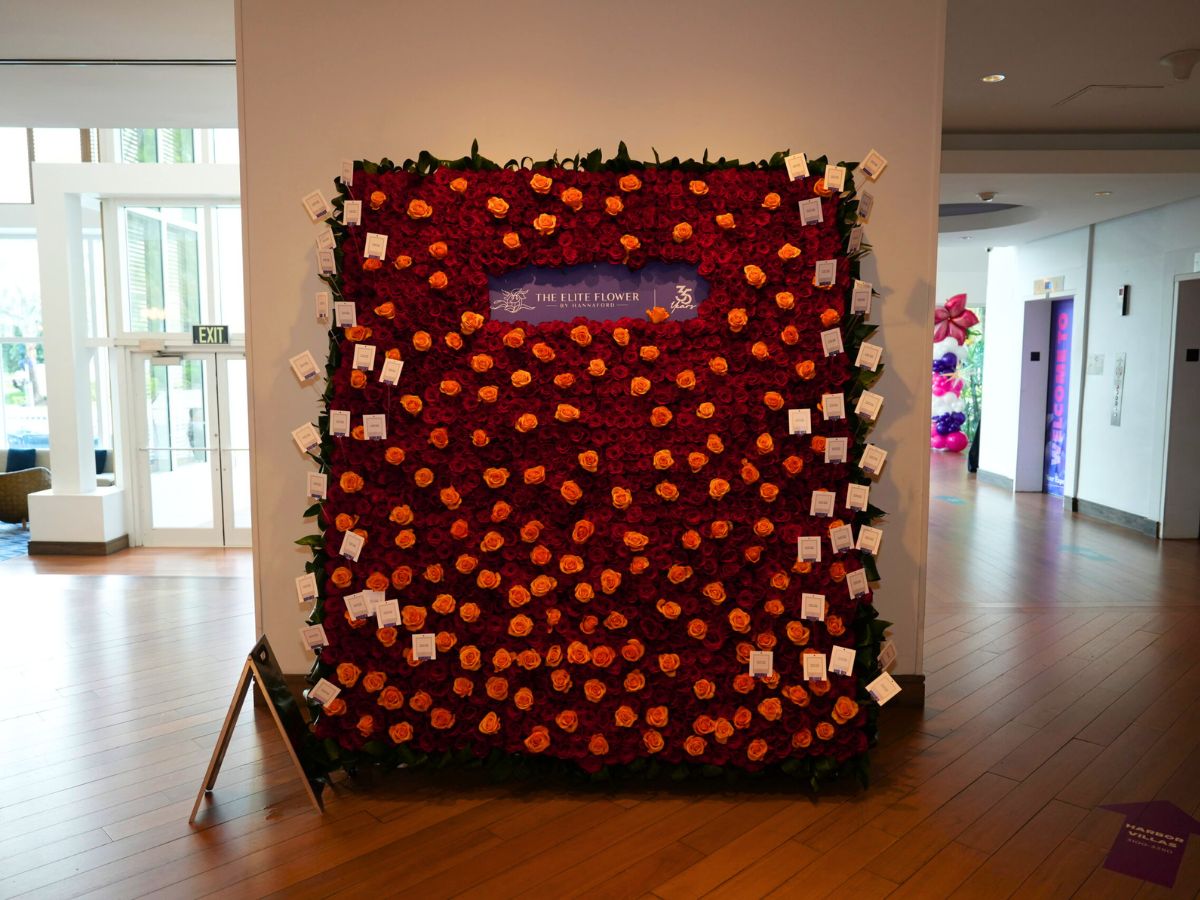 Floral Wall at Hilton Fort Lauderdale for Floriexpo by The Elite Flower Group