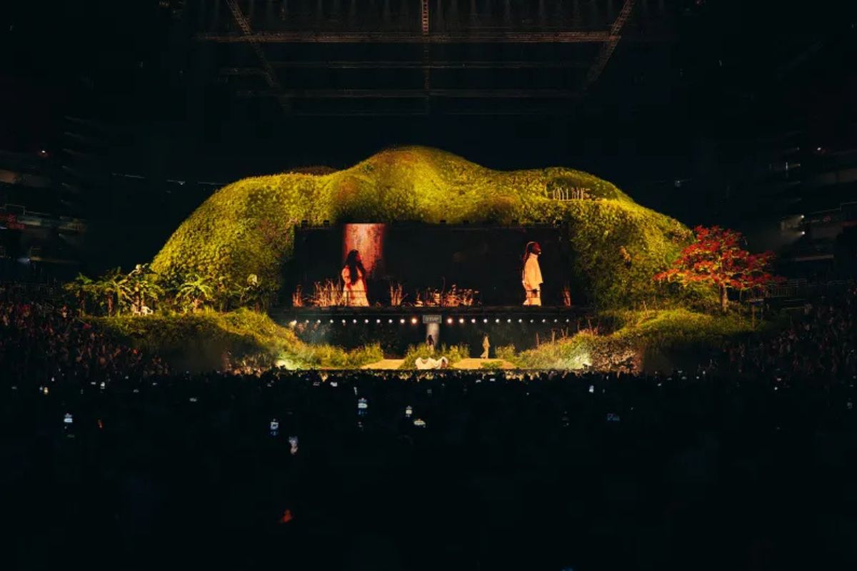 The Green stage at Bad Bunny concert