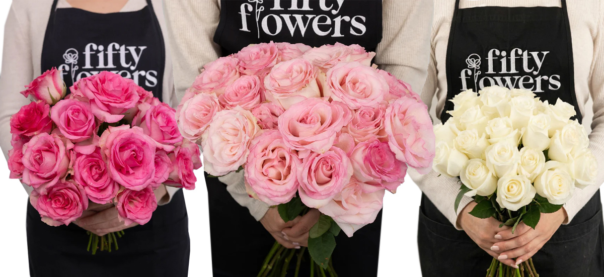 Fifty Flowers three De Ruiter varieties