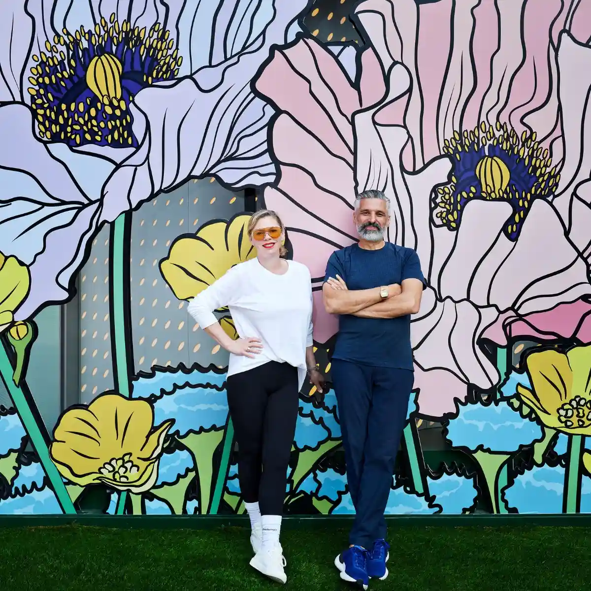 Graphic Rewilding, a British Art Initiative Founded by Lee Baker and Catherine Borowski, Sees the Duo Design Massive Flower Murals