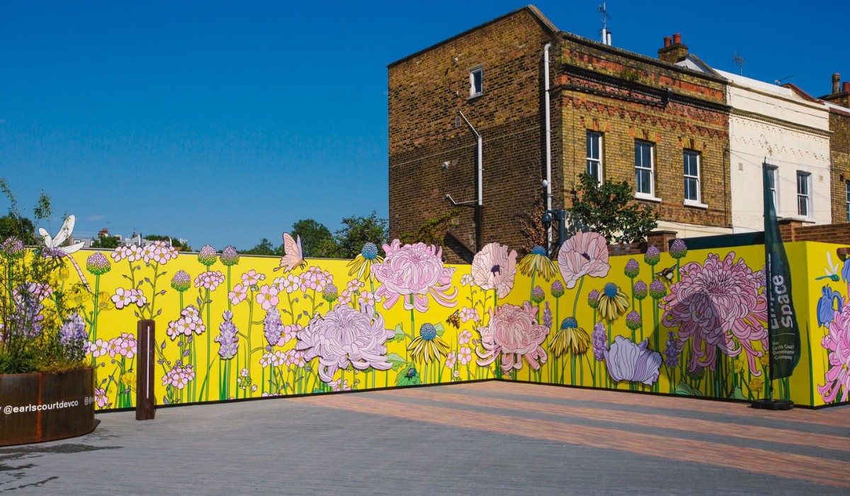 Graphic Rewilding, a British Art Initiative Founded by Lee Baker and Catherine Borowski, Sees the Duo Design Massive Flower Murals