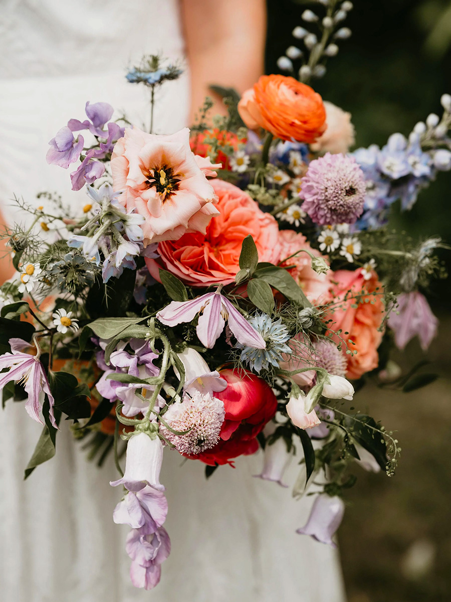 Campanula bridal bouquet by Celestial_Swan_