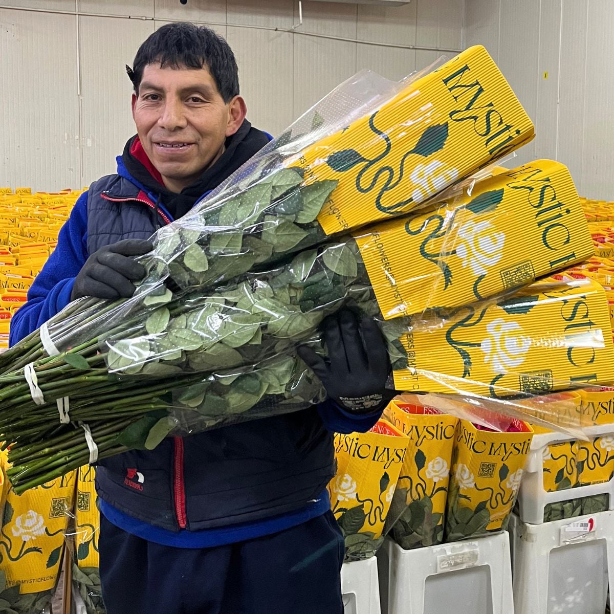 A guy from Mystic Flowers working