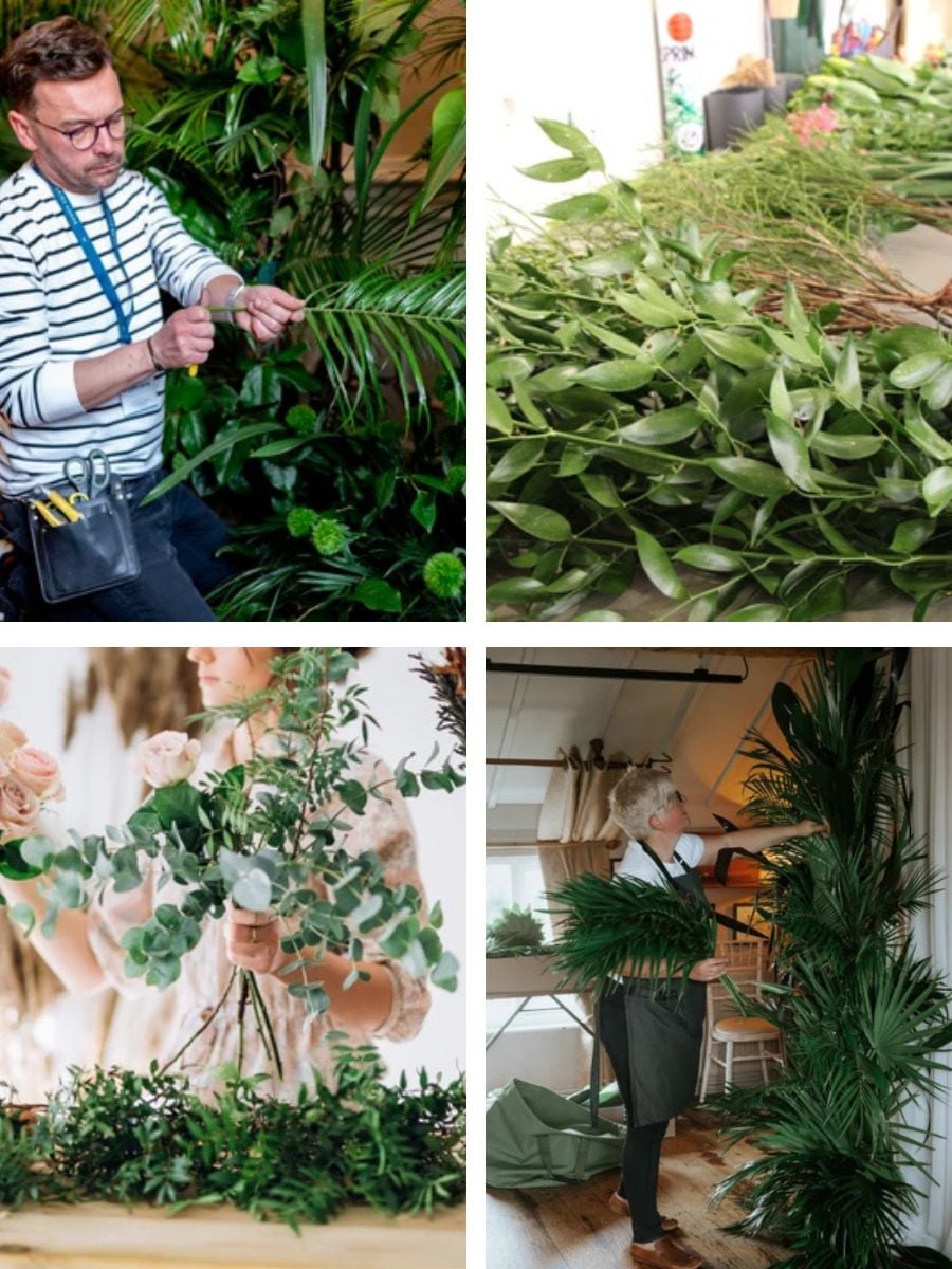 Florists Working With Greenery