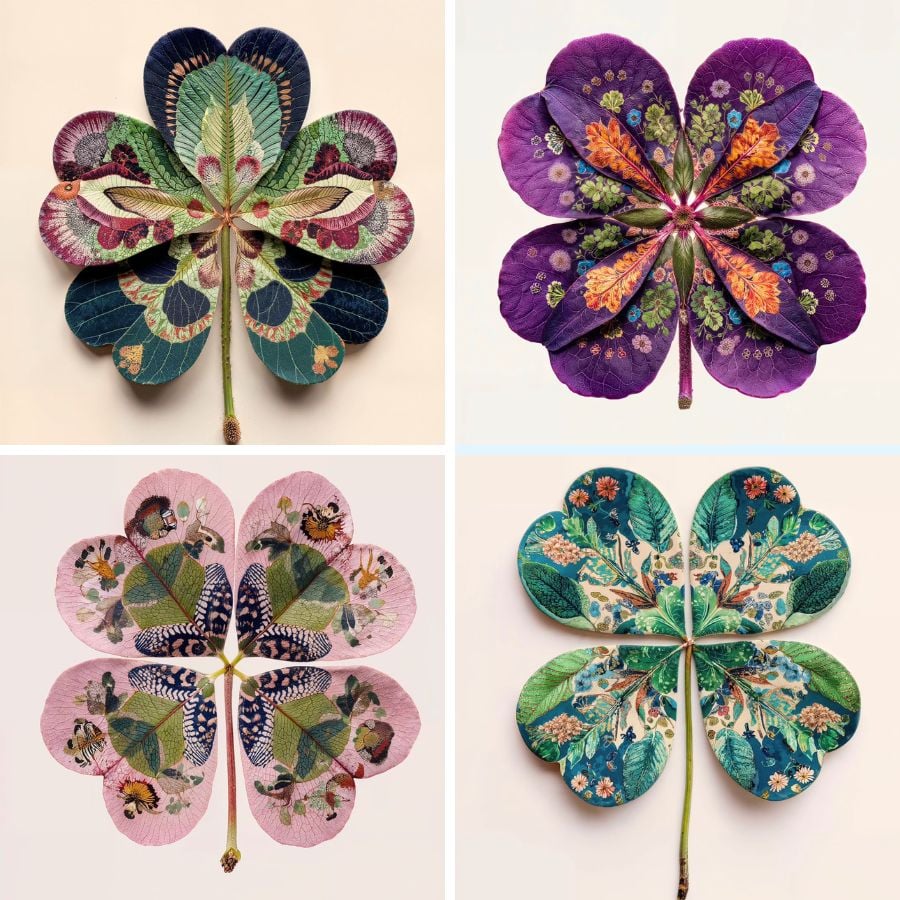 Four leaf clovers made with AI