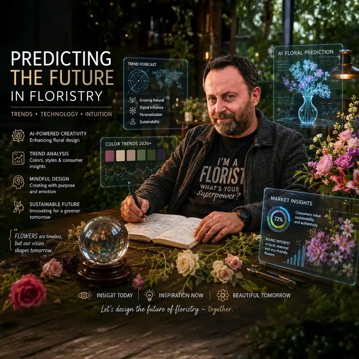 Michal Bursig Blog on Predictions and the Future of Floristry. Which Trends Will Be Shaping the Floral Industry?