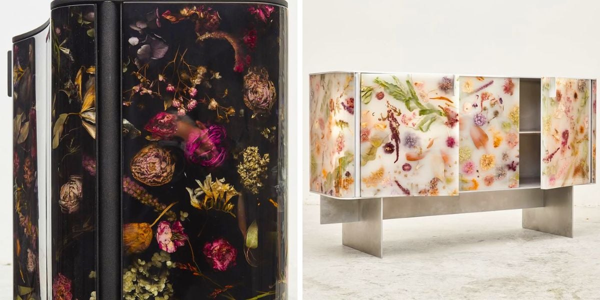 Floral resin pieces by Marcin Rusak