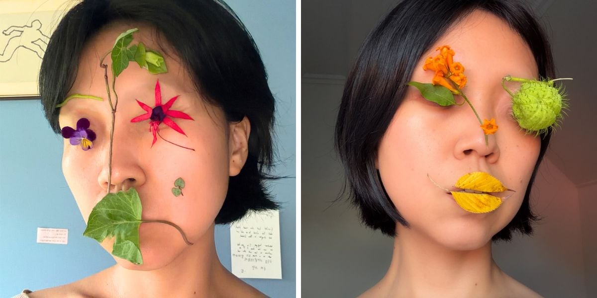 Song Seulki floral art on face