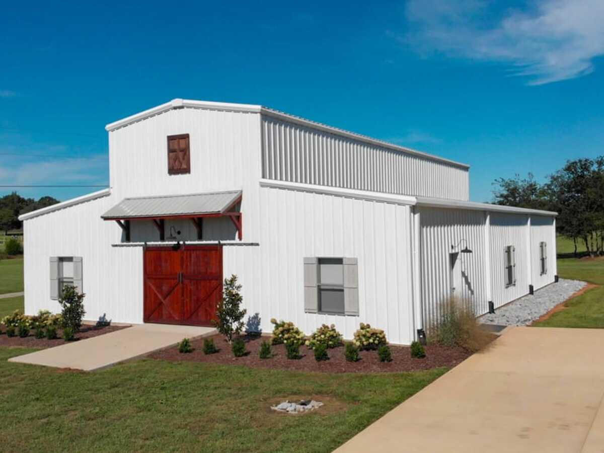 pre-engineered steel buildings for agricultural and commercial use.