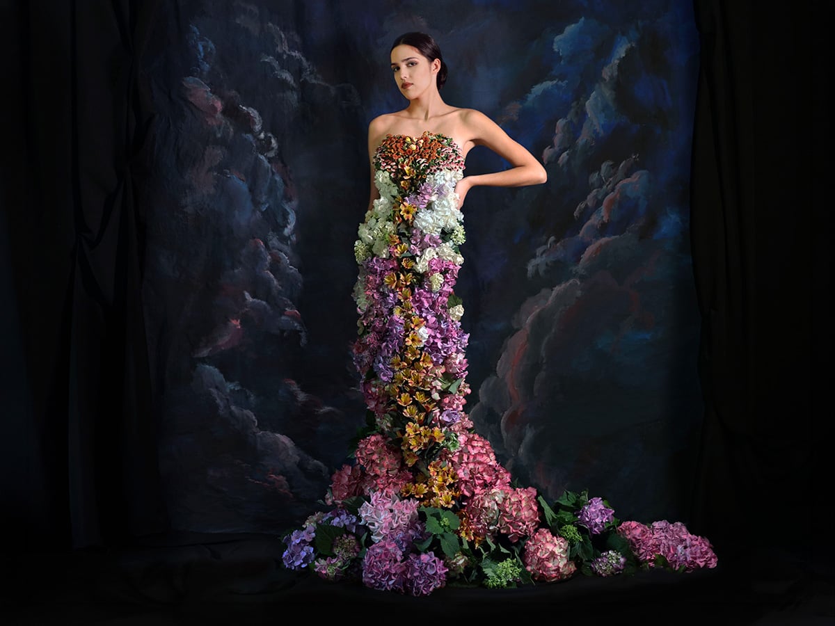 Fia Metta In Flower Hydrangea Dress