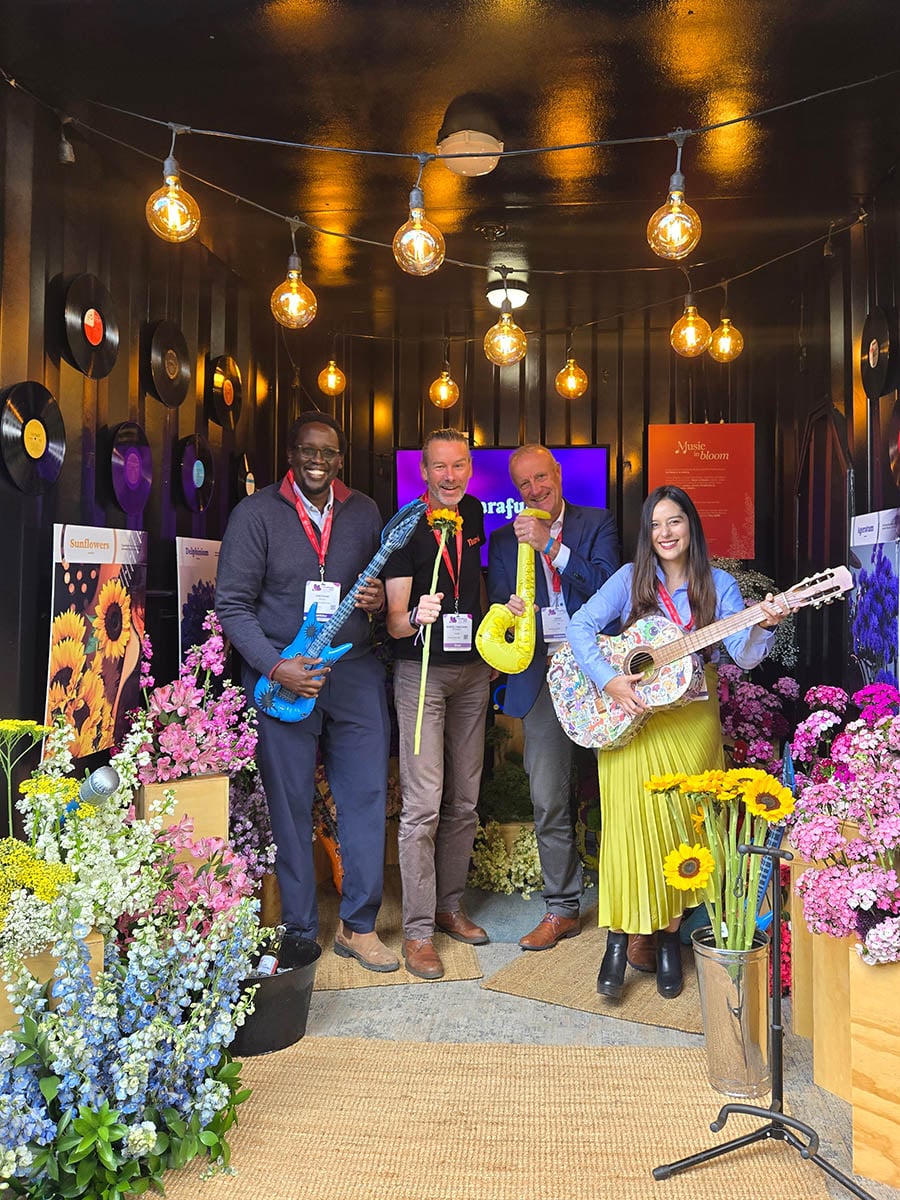 Marcel de Romph and company at Proflora Colombia 2025