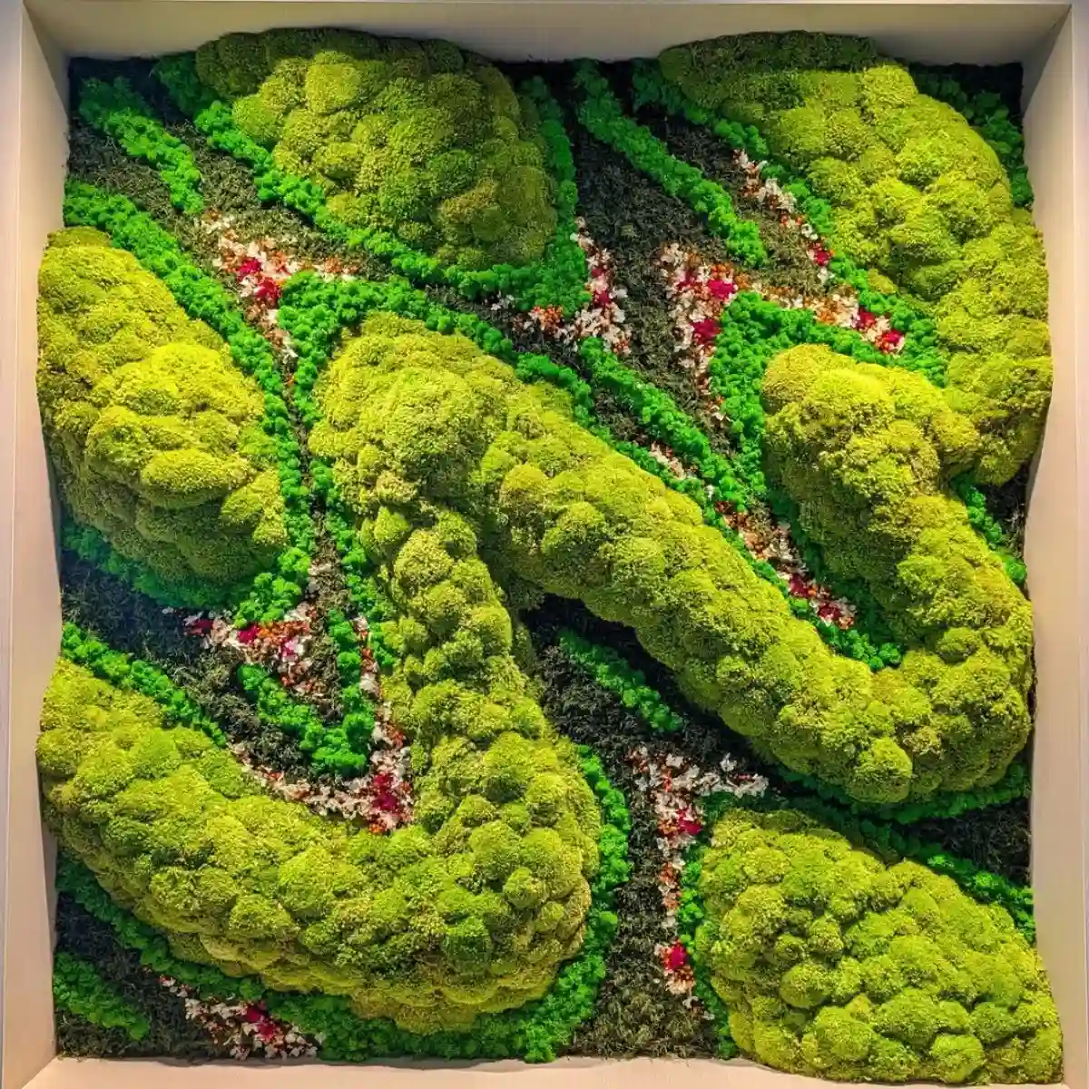 Green moss walls