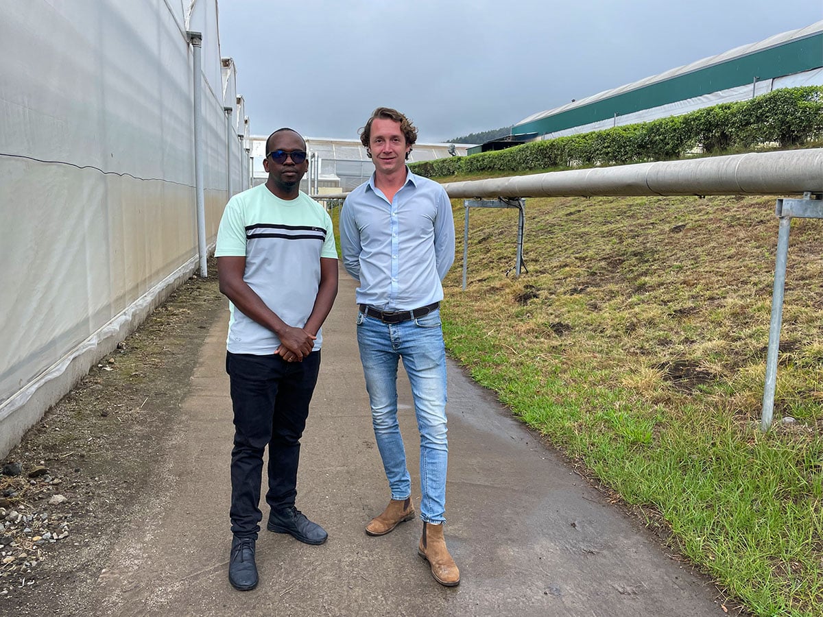 Mart Nouwens visiting farm in Africa