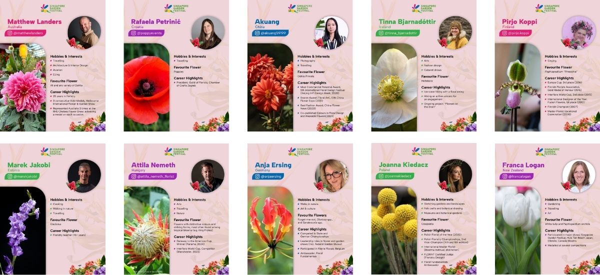 The Competitors Floral Windows to the World Singapore Garden Festival 2026