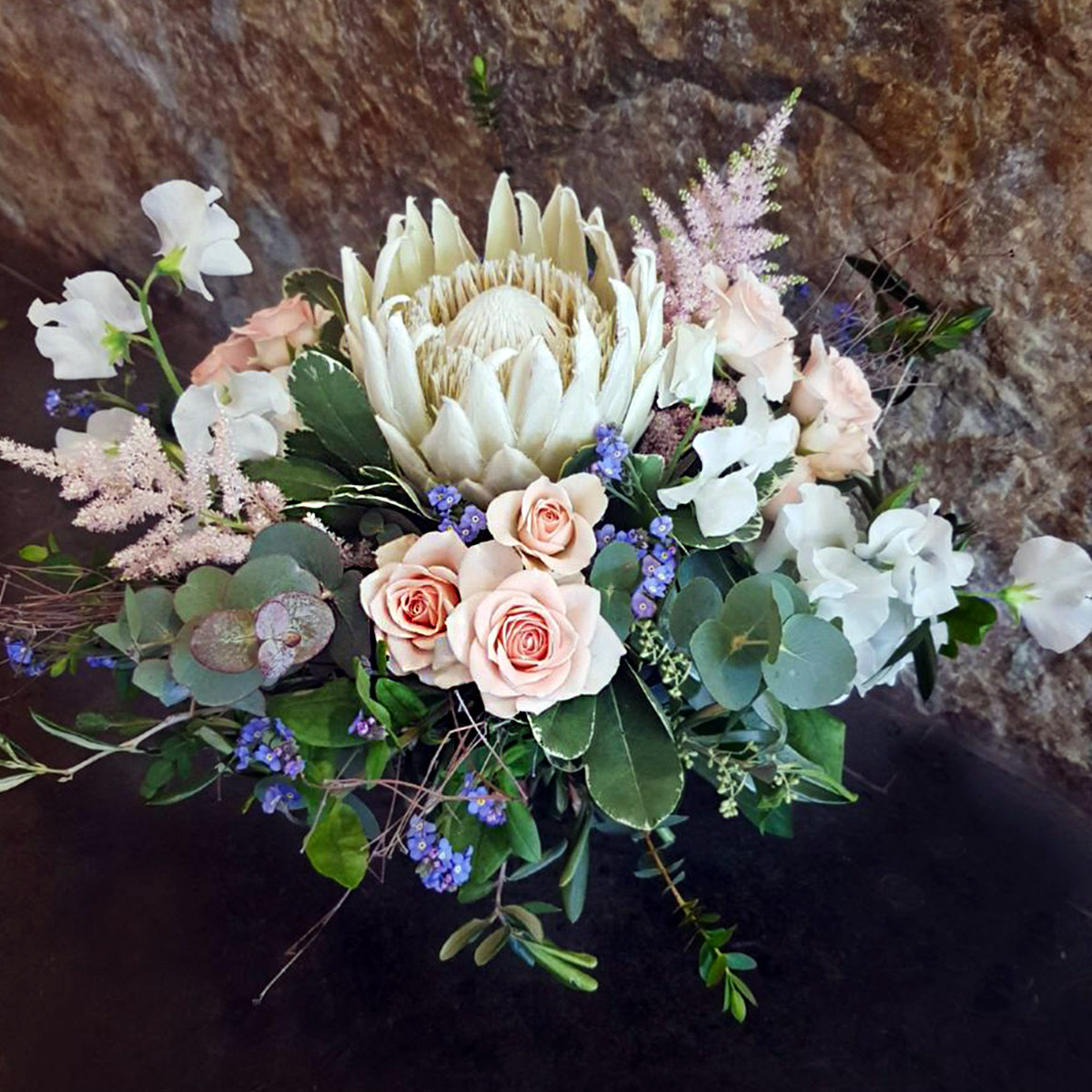 Designing with South African Flowers Protea White