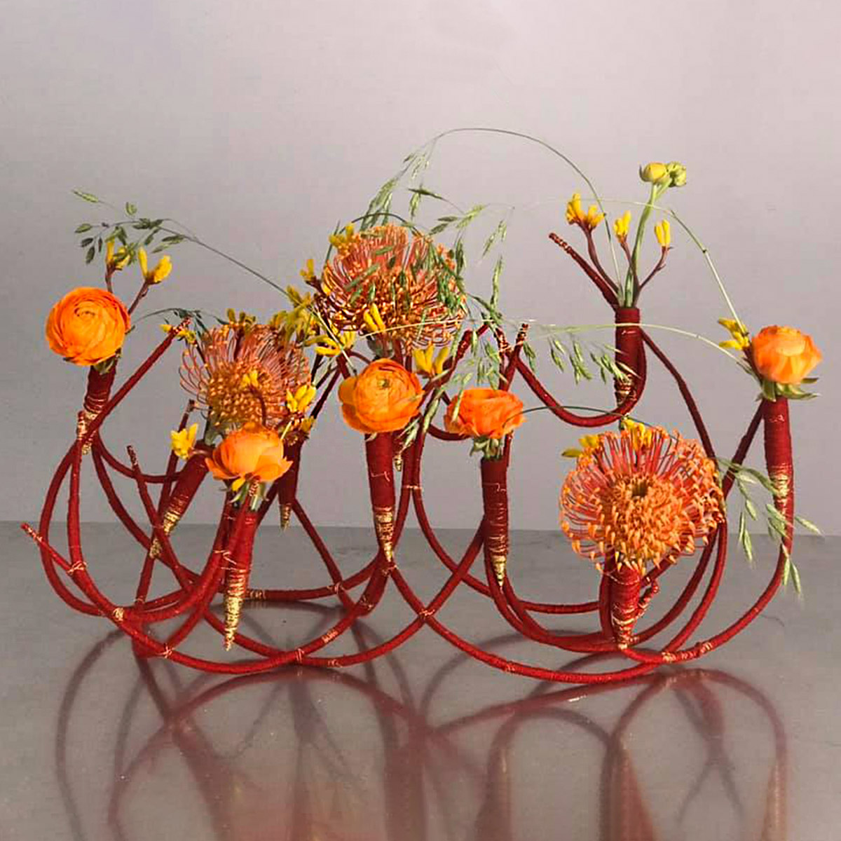 Designing with South African Flowers Leucospermum by Jenny Thomasson