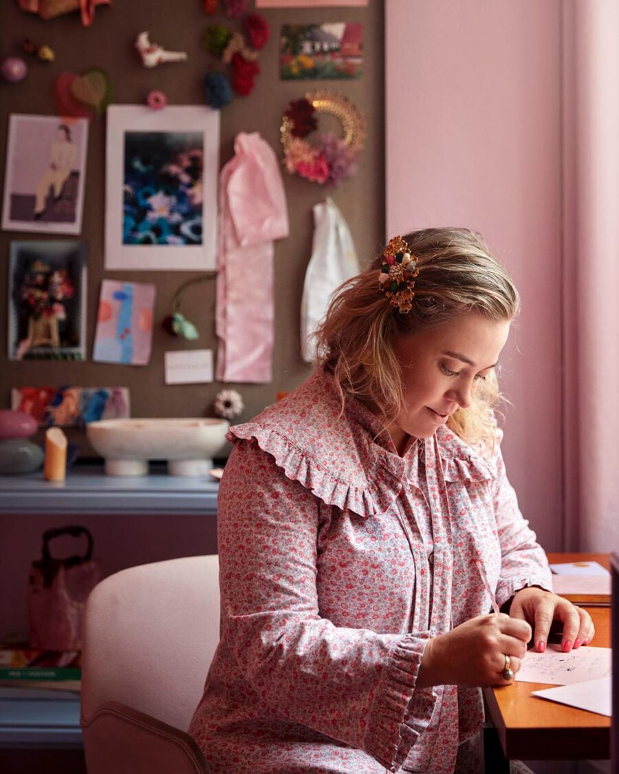 Thilde in her Floral Design Studio, photo by Chris Opander Tonnesen