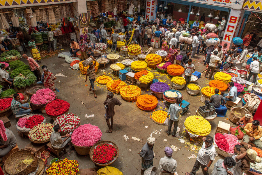 Huvina Flower Market, source IndiaVivid