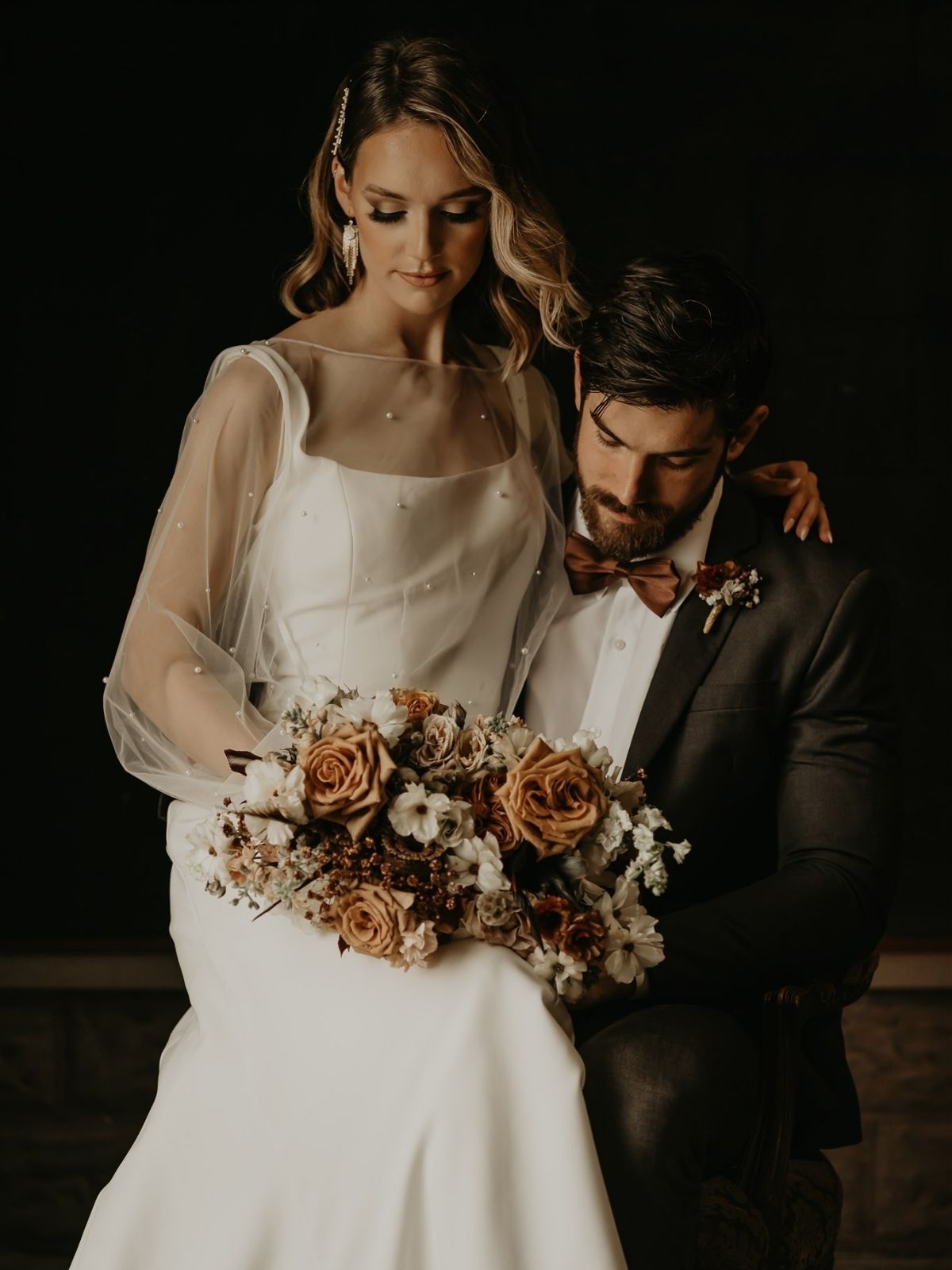 Erin McLarty - Eden's Echo - interview on Thursd - aviation wedding shoot - bride and bouquet