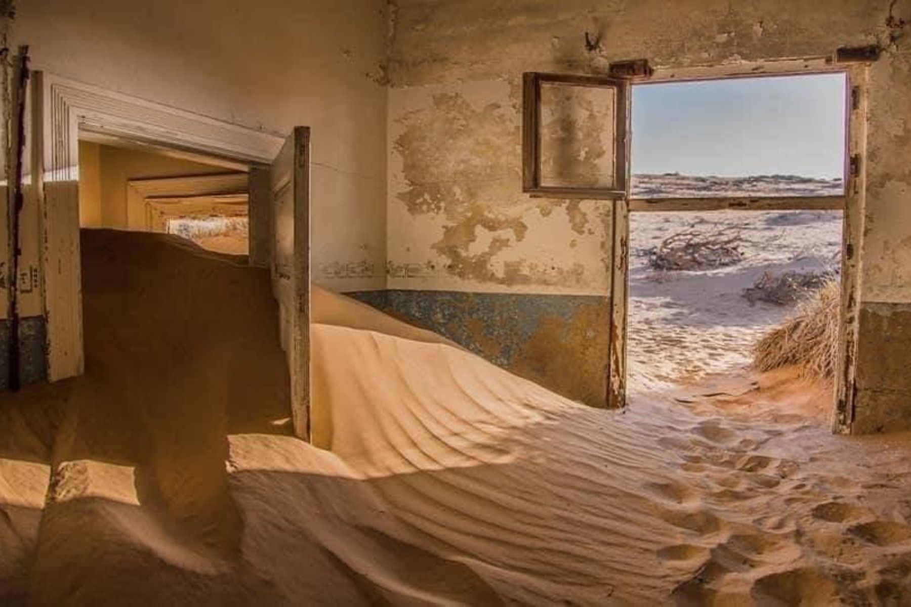 Nature reclaims beach