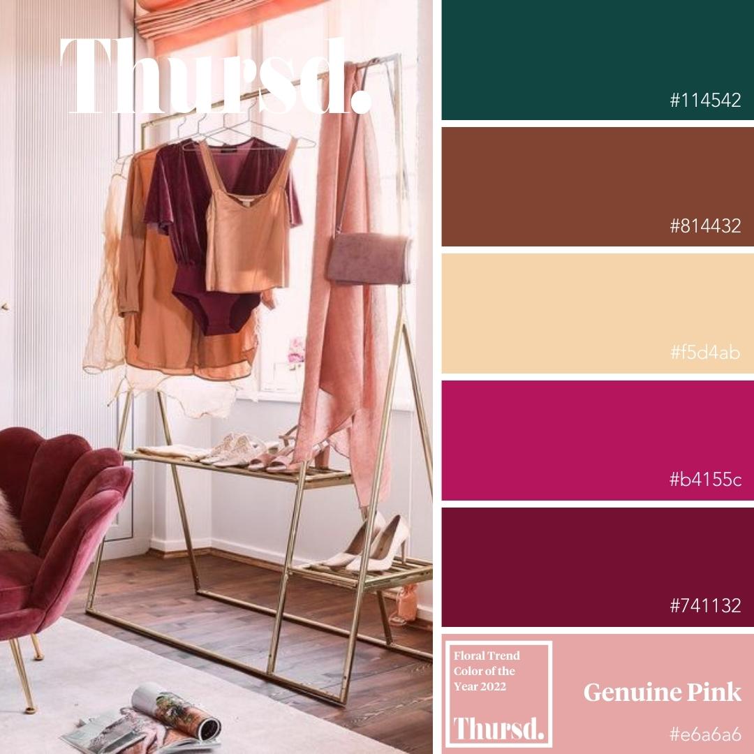 Thursd Floral Color Trend 2022 - Genuine Pink Color Palette002