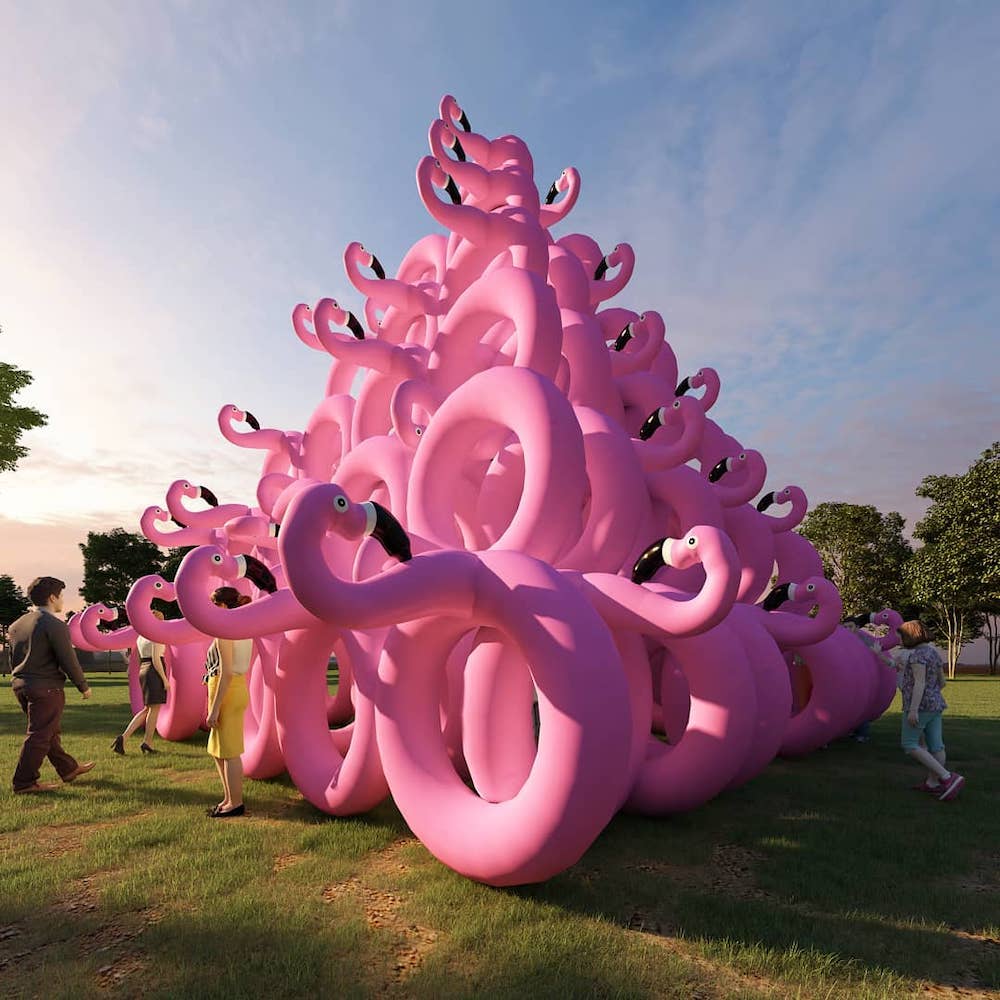 Pink Sets the Tone in the Immersive Installations by Cyril Lancelin003