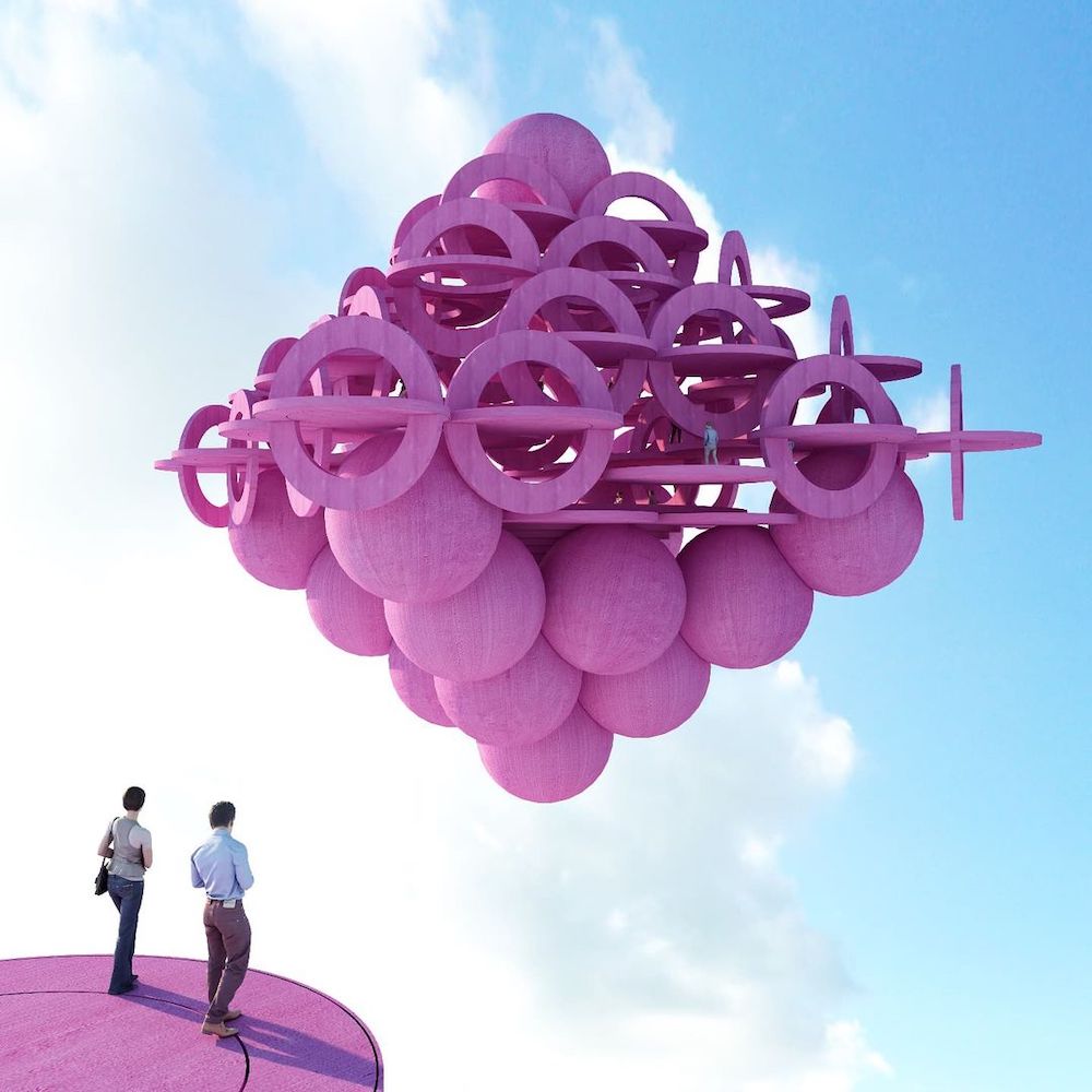 Pink Sets the Tone in the Immersive Installations by Cyril Lancelin012