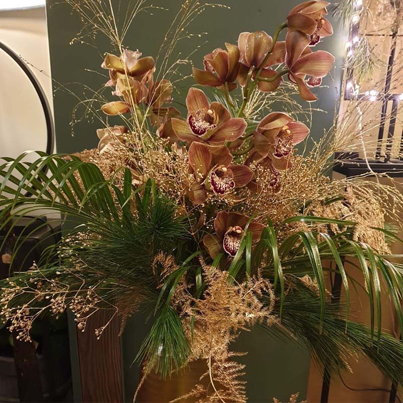 cymbidium orchid brown product blog on Thursd bouquet