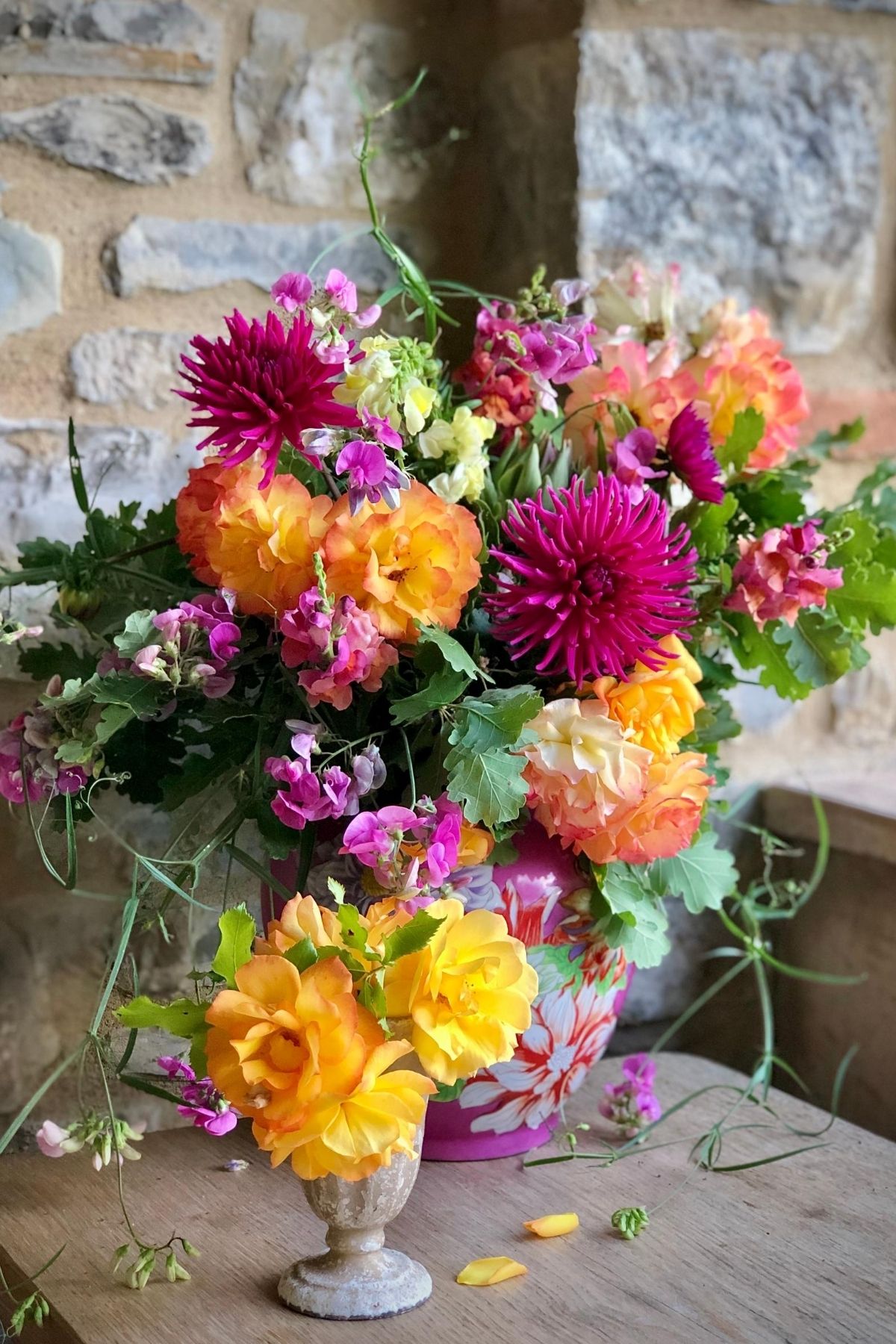 Summer Flowers in Tuscany - Katya Hutter - On Thursd. Colorful Bouquet