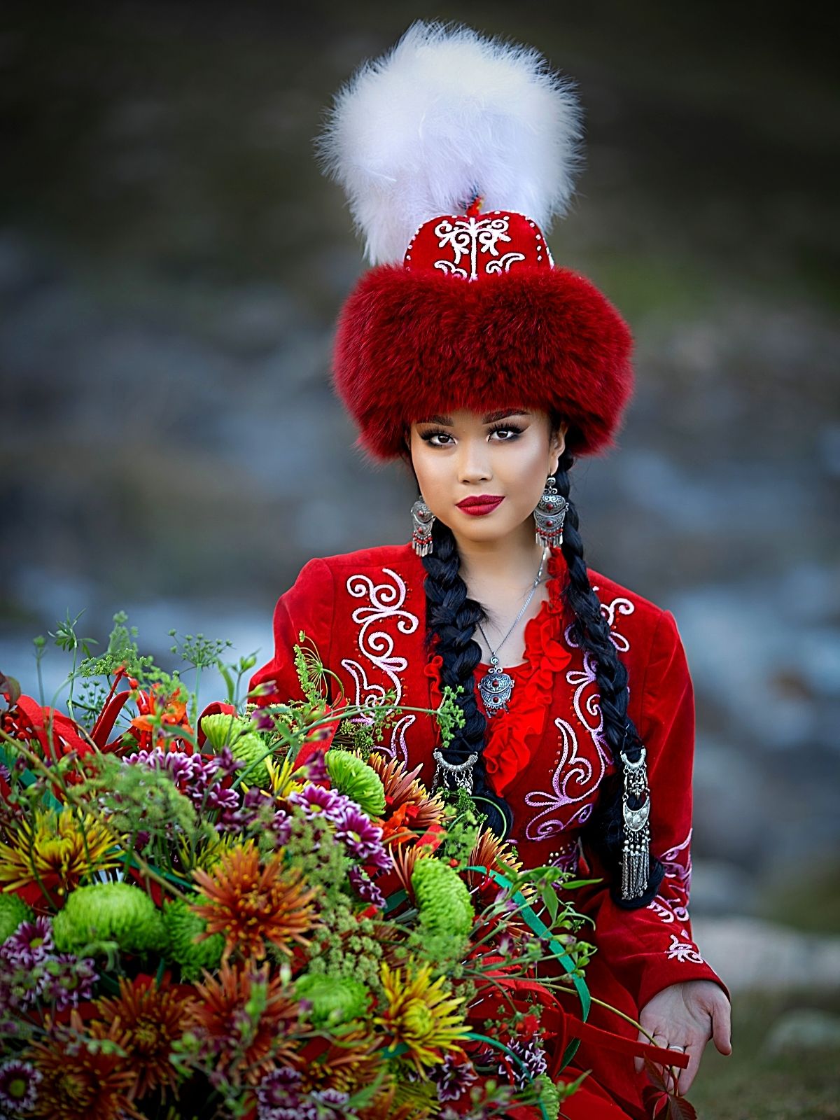 Kyrgyzstan Model with Mixed Bouquet - Petr Anokhin on Thursd.