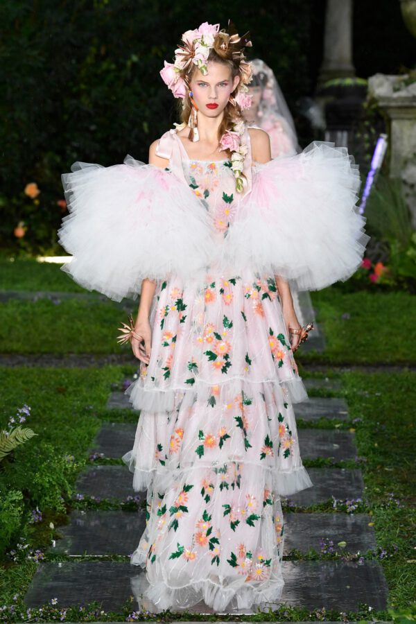 Vogue - 15 times flowers floated down the runway - floral headpiece - on thursd