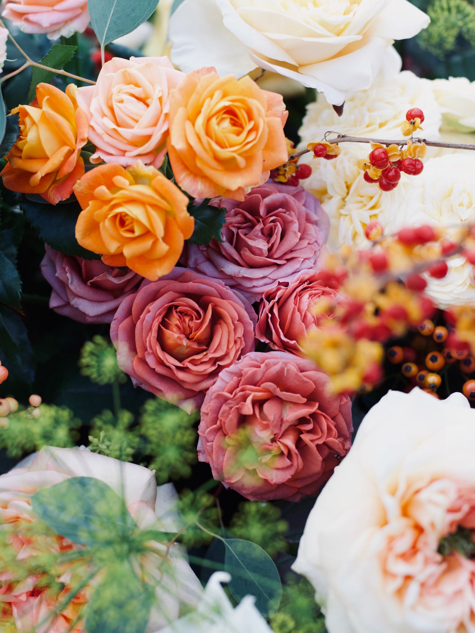 World’s most beautiful Roses in Autumn Bouquet by Katya Hutter