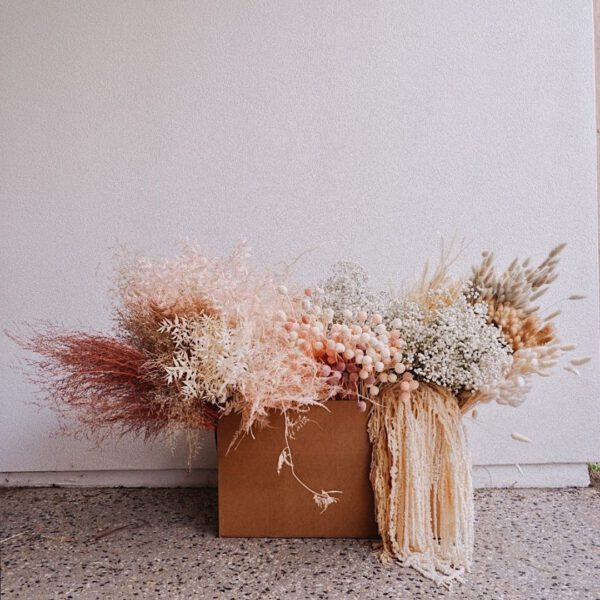 Earthy with a Touch of Color - Eyes Like Wildflowers - dried flower box