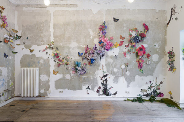 Paper Flowers Installation Artist Clare Celeste floral art